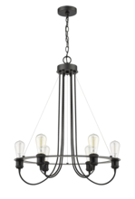  70055 - Vivio- Laia 6-Light Chandelier- Matte Black Finish